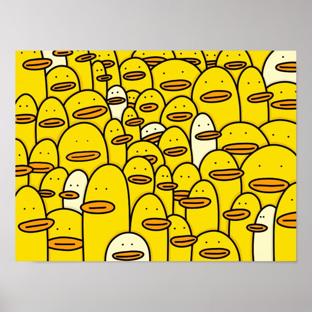 Affiche Canards Doddle Art (Devant)