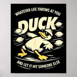 Affiche Canards drôles citrons graphique hommes femmes enf