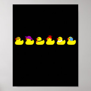 Affiche Canards En Rangée Blague Drôle De Papa Humour Mign