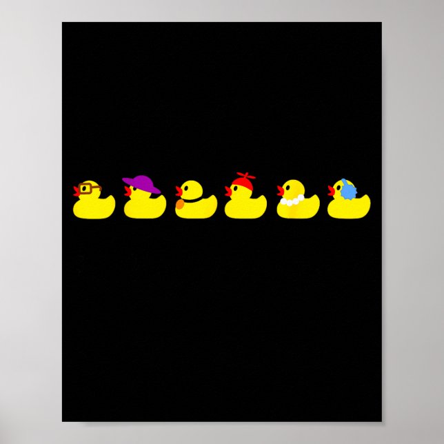 Affiche Canards En Rangée Blague Drôle De Papa Humour Mign (Devant)