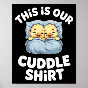 Affiche Canards mignons de sommeil Ceci est notre câlin 
