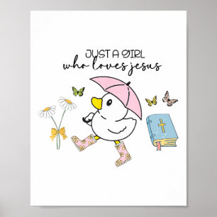 Affiche Canards Mignons Juste Une Fille Qui Aime Jésus Chr