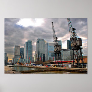 Affiche Canary Wharf London Docklands Angleterre Royaume-U