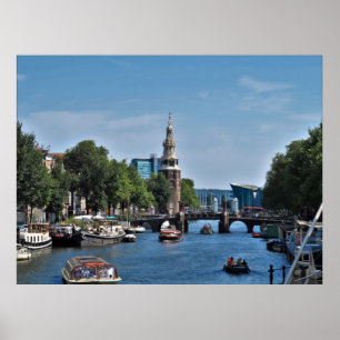 Affiche Canaux d'Amsterdam
