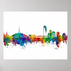 Affiche Canberra Australia Skyline