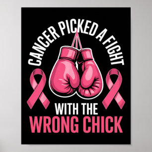 Affiche Cancer A Combattu Le Mauvais Sein De Poule