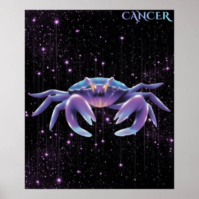 Affiche Cancer Céleste – Art Astrologique (Devant)