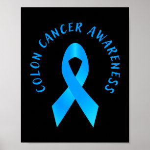 Affiche Cancer colorectal du côlon sensibilisation mars bl