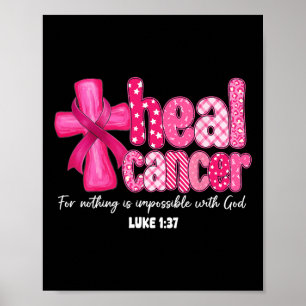 Affiche Cancer de la guérison Chrétien Croire Dieu Cancer