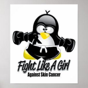 Affiche Cancer de la peau Lutter contre le pingouin