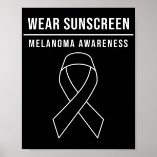 Affiche Cancer de la peau Porter écran solaire Sensibilis