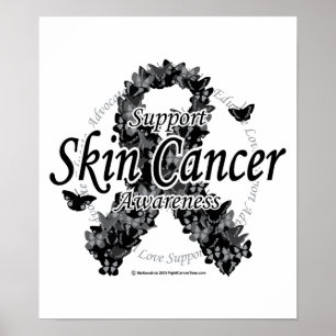 Affiche Cancer de la peau Ruban des papillons
