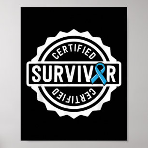 Affiche Cancer de la prostate Cadeau de survie pour hommes