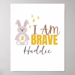 Affiche cancer de l'enfance. courageux. Imprimantes d'affi