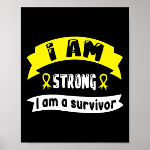 Affiche Cancer De L'Enfance Je Suis Fort Je Suis Un Surviv