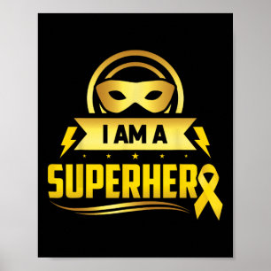 Affiche Cancer De L'Enfance Je Suis Un Ruban Superhéros