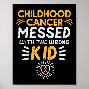 Affiche Cancer de l'enfance malveillante Sensibilisation d