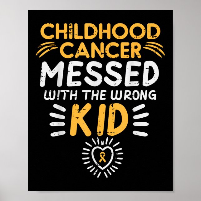 Affiche Cancer de l'enfance malveillante Sensibilisation d (Devant)