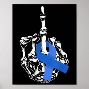 Affiche Cancer du colon Cancer du côlon à doigt moyen Canc