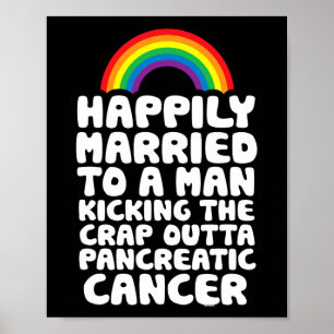 Affiche Cancer du pancréas Gay Mari Soutien Citation Fiote