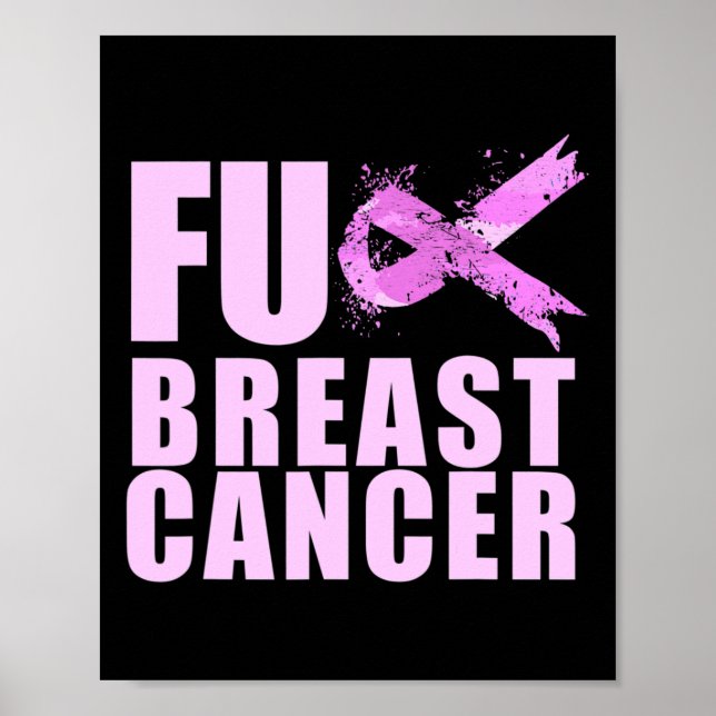 Affiche Cancer Du Ruban Rose Pour La Sensibilisation Au Ca (Devant)