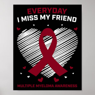 Affiche Cancer du sang Je regrette mon ami Myélome multipl