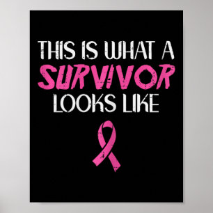 Affiche Cancer du sein Ce que le survivant ressemble à la 