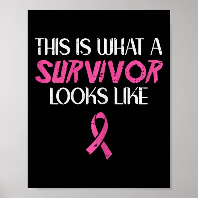 Affiche Cancer du sein Ce que le survivant ressemble à la  (Devant)