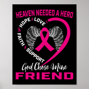 Affiche Cancer Du Sein Chrétien Rose En Mémoire De Mon Fri