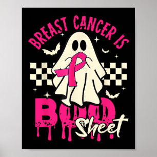 Affiche Cancer du sein Fantôme Halloween Cancer du sein Dé