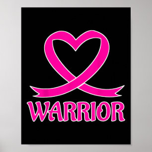 Affiche Cancer du sein - Guerrier du coeur rose Sensibilis