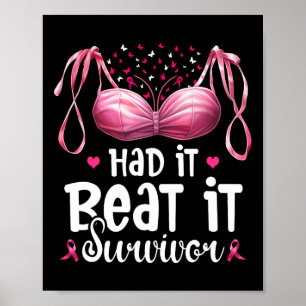 Affiche Cancer Du Sein J'Ai Été Je L'Ai Battu Survivor Rib