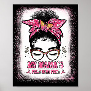 Affiche Cancer du sein Le combat de ma maman est mon comba