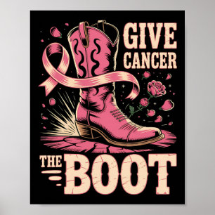 Affiche Cancer du sein Le garçon donne le cancer La fille