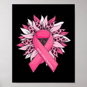 Affiche Cancer du sein Pink Ribbon Tournesol Cancer du sei