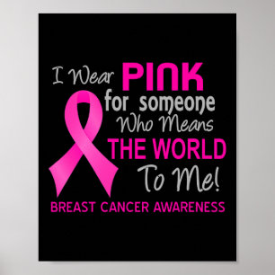Affiche Cancer Du Sein Rose Pour Quelqu'Un Qui Veut Que Le