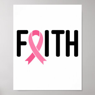 Affiche Cancer du sein Ruban rose Cancer du sein femmes Wa