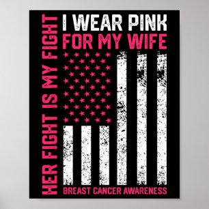Affiche Cancer du sein Sa lutte est ma lutte Je porte le W