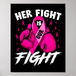 Affiche Cancer du sein Sa lutte est notre combat cancer du
