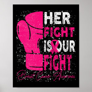 Affiche Cancer du sein Sa lutte est notre combat cancer du