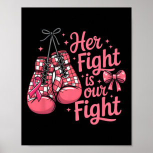 Affiche Cancer du sein Sa lutte est notre combat Gants de