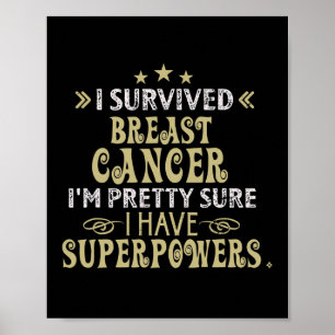 Affiche Cancer du sein Survivant I Survié Maladie Cancer A