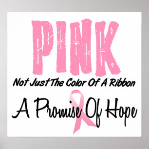 Affiche Cancer du sein Symbole de ruban rose de l'espoir
