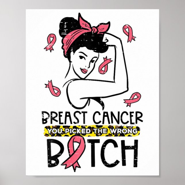 Affiche Cancer du sein Vous Avez Choisi Mal B Indestructib (Devant)