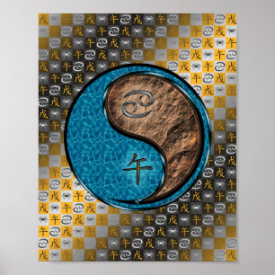 Affiche Cancer & Earth Horse