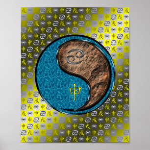 Affiche Cancer et singe de la Terre