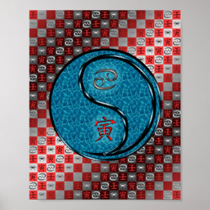 Affiche Cancer et tigre d'eau