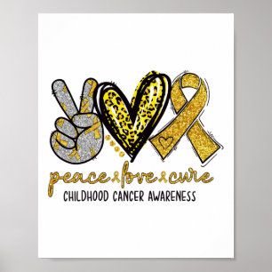 Affiche Cancer infantile Sensibilisation Paix Amour Guéris