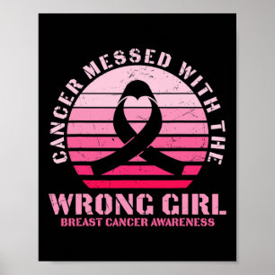 Affiche Cancer Maltraité Avec La Fille Cancer Du Sein Aw
