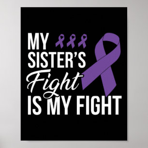 Affiche Cancer pancréatique Lutte contre le cancer Ruban 2